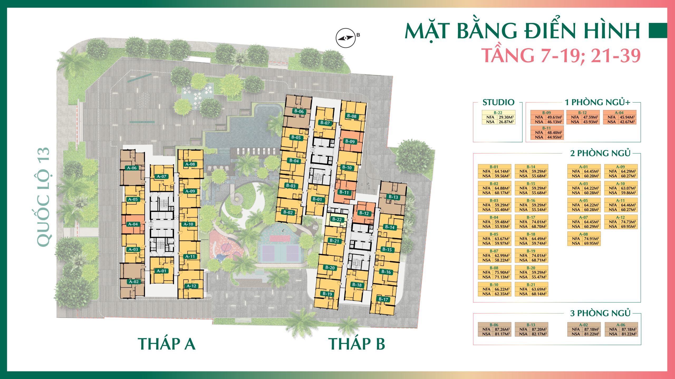 Mặt bằng tầng điển hình THE EMERALD BOULEVARD